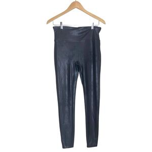 Spanx black Faux Leather Leggings XL